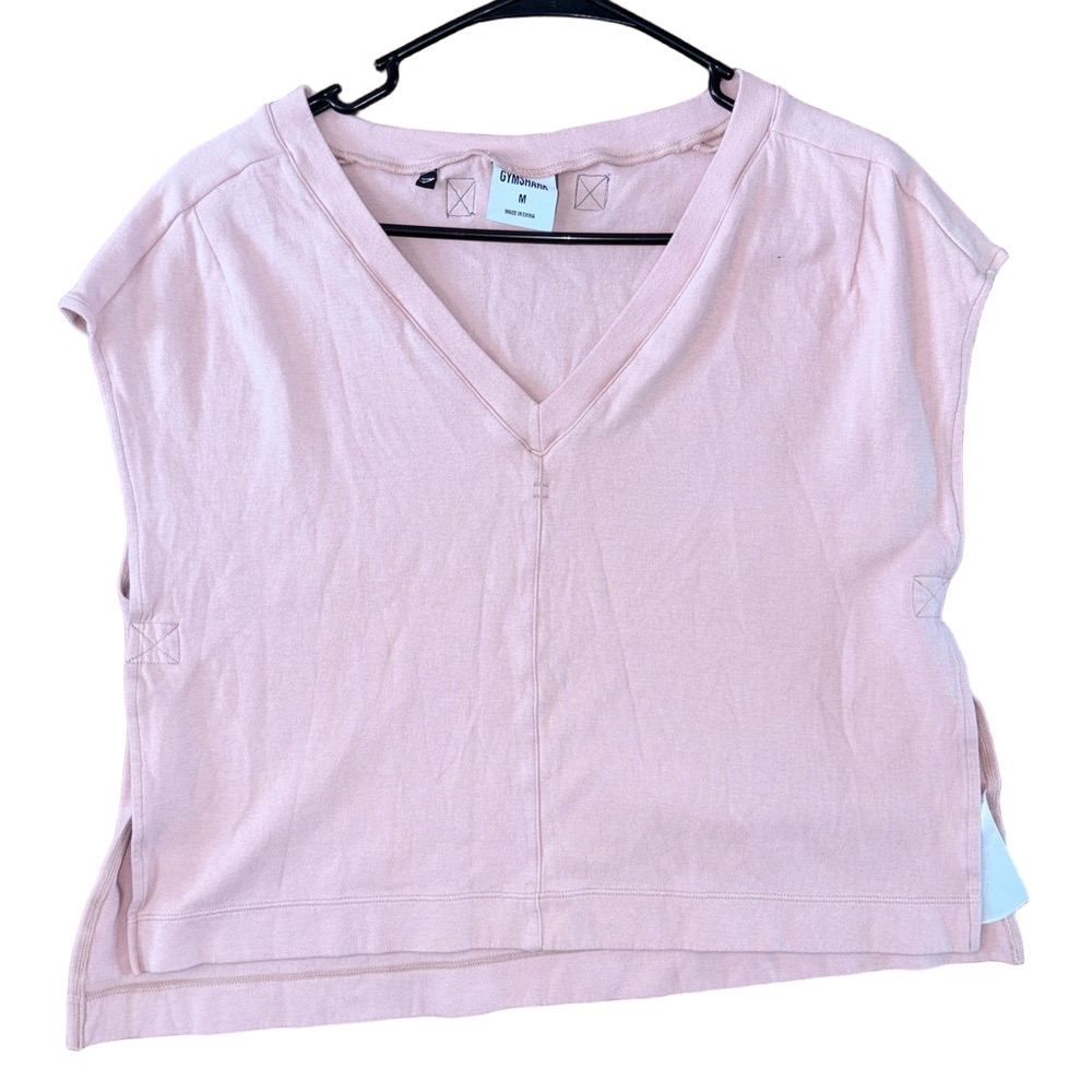 Gymshark Blush Pink Shirt Size Medium Athletic Apparel Top - Picture 4 of 12